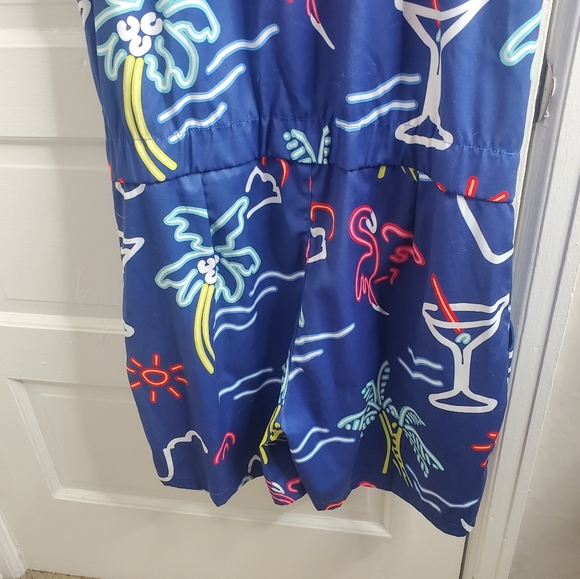 Men's Shorts Romper Hawaiian 80s 90s Large - Picture 8 of 11